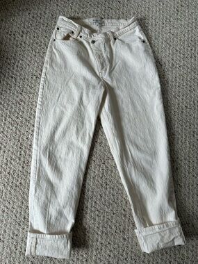Abercrombie & Fitch High Rise White Jeans